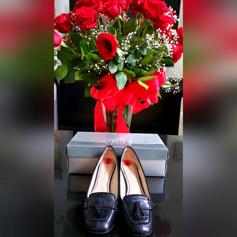Nine West, Women's black leather shoes
